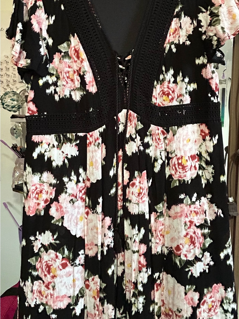 TORRID Floral lace up dress